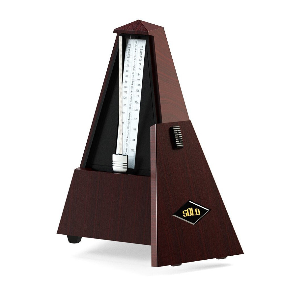 (Red) Tower Type Guitar Metronome Bell Ring Rhythm Mechanical Pendulum for Bass Piano Violin Accessories