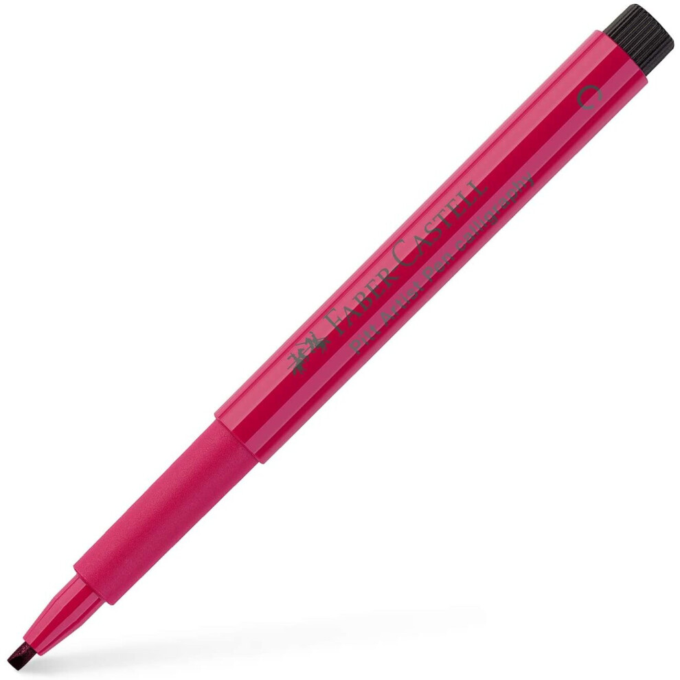 Faber-Castell Faber Castell Fc167527 India Ink Pitt Artist Calligraphy Pens - Carmine Pink