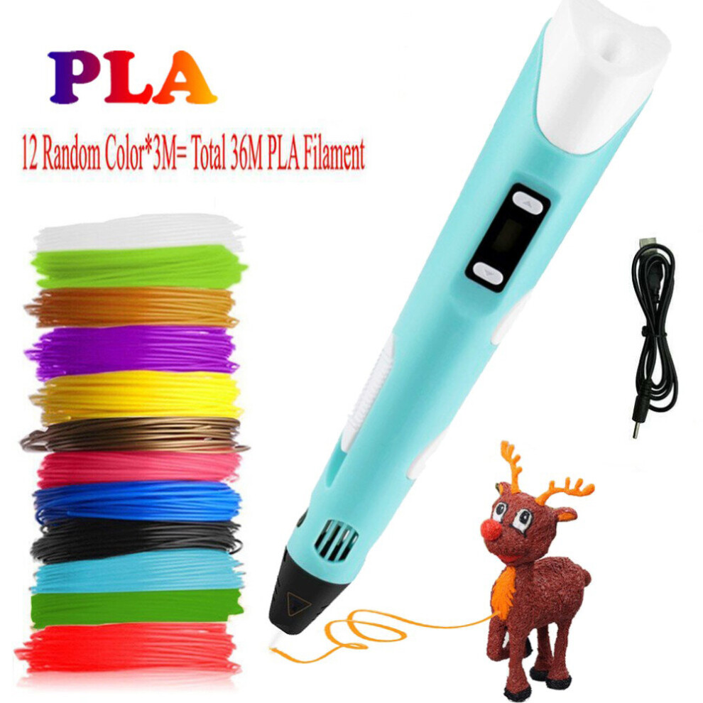 3D Pen, 3D Printing Pen with LCD Screen, 3D PLA Filament Doodler Pen