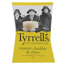 Tyrells Cheddar and Chive Chips 40 g