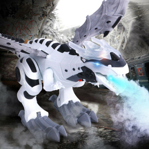 Drago elettrico da passeggio - Dinosauro sputa fuoco e spruzzi d'acqua 1