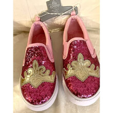 Girls Glitter Pink Slip-on Sneaker Trainers Kids UK Size ; 13 EU; 32