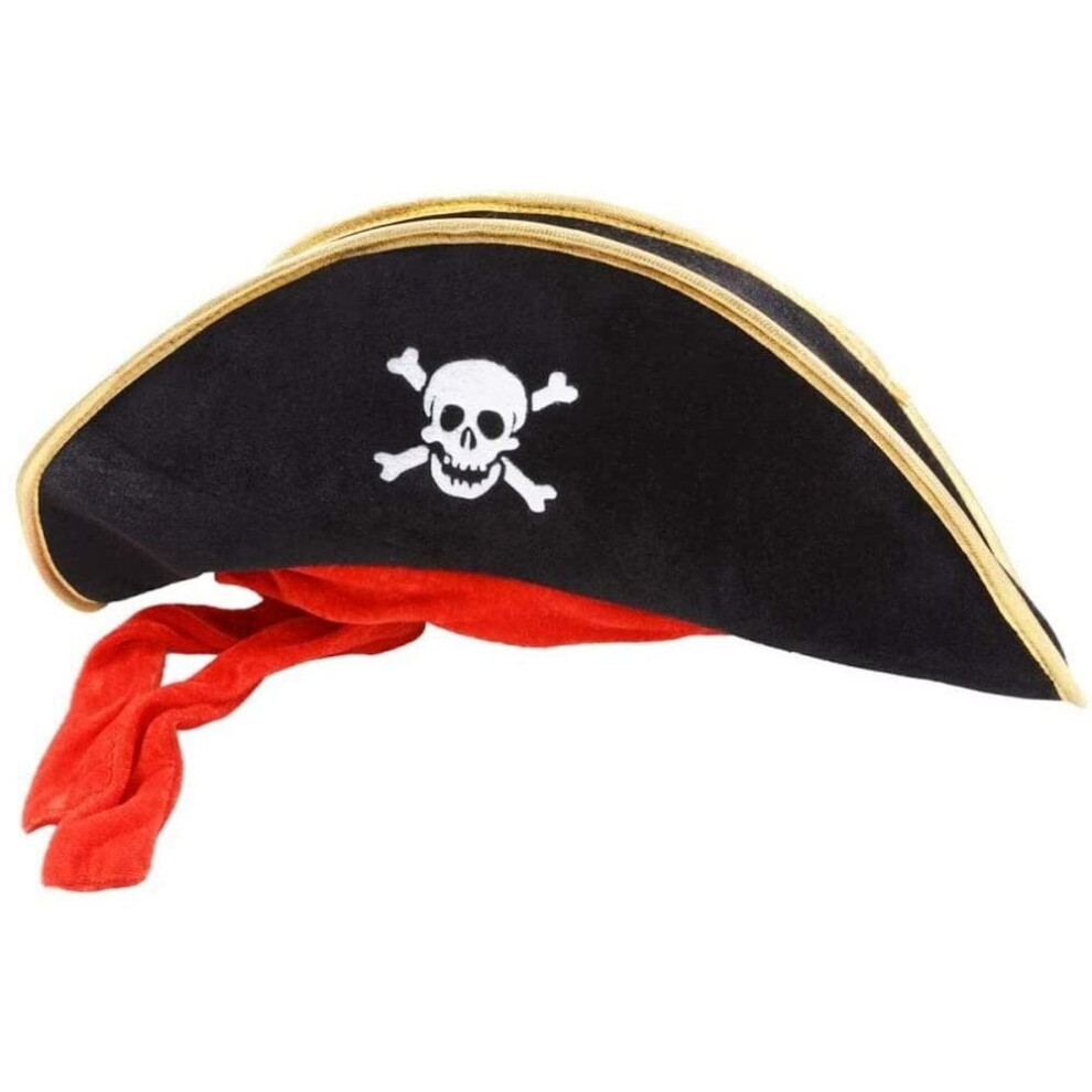 Wicked Costumes Pirate Hat Black Outfit Accessory for Caribbean Fancy Dres