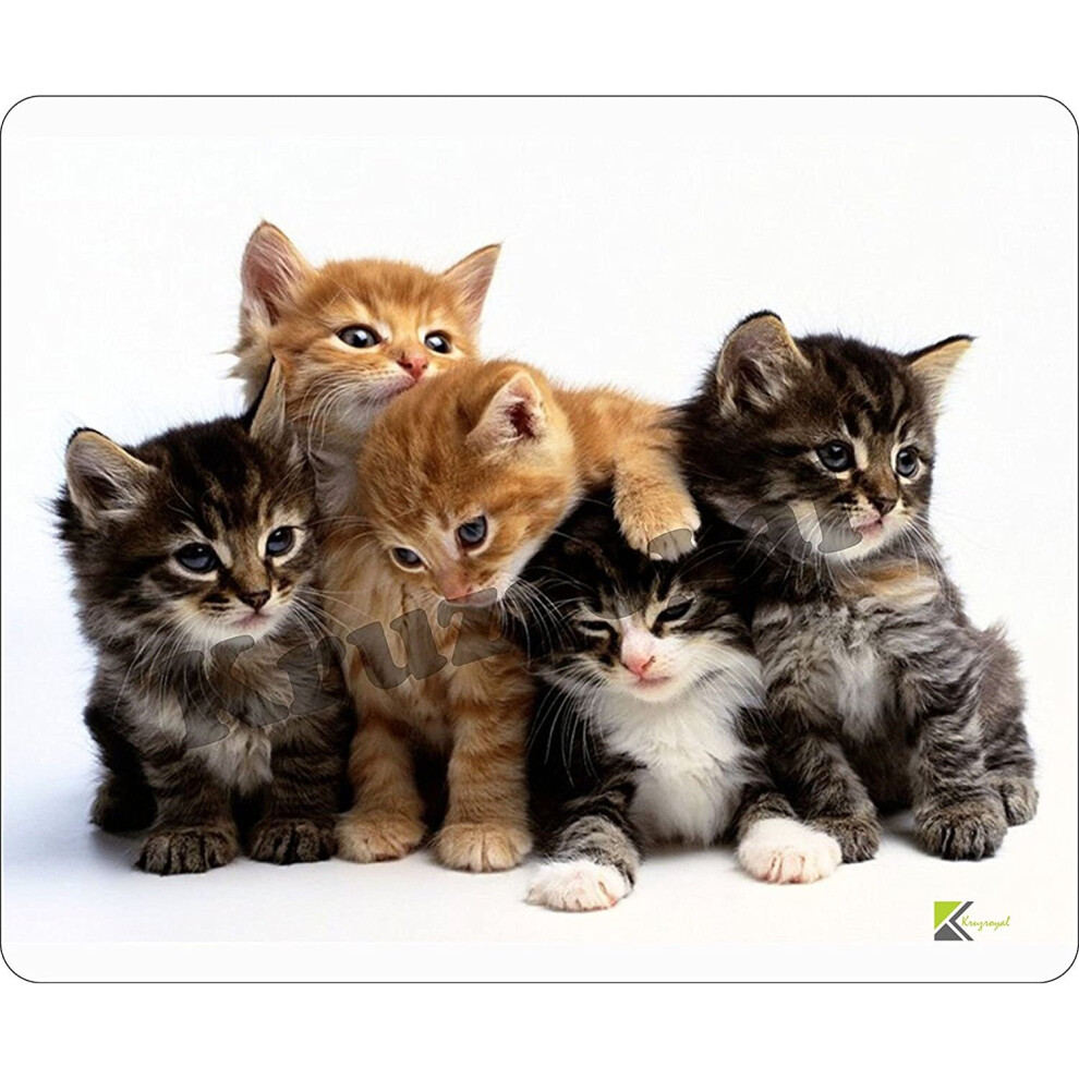 Kittens Family Cats Mousemat/Pad Anti Slip Computer Pc Mouse Mat (Kitten Family) 764130695054
