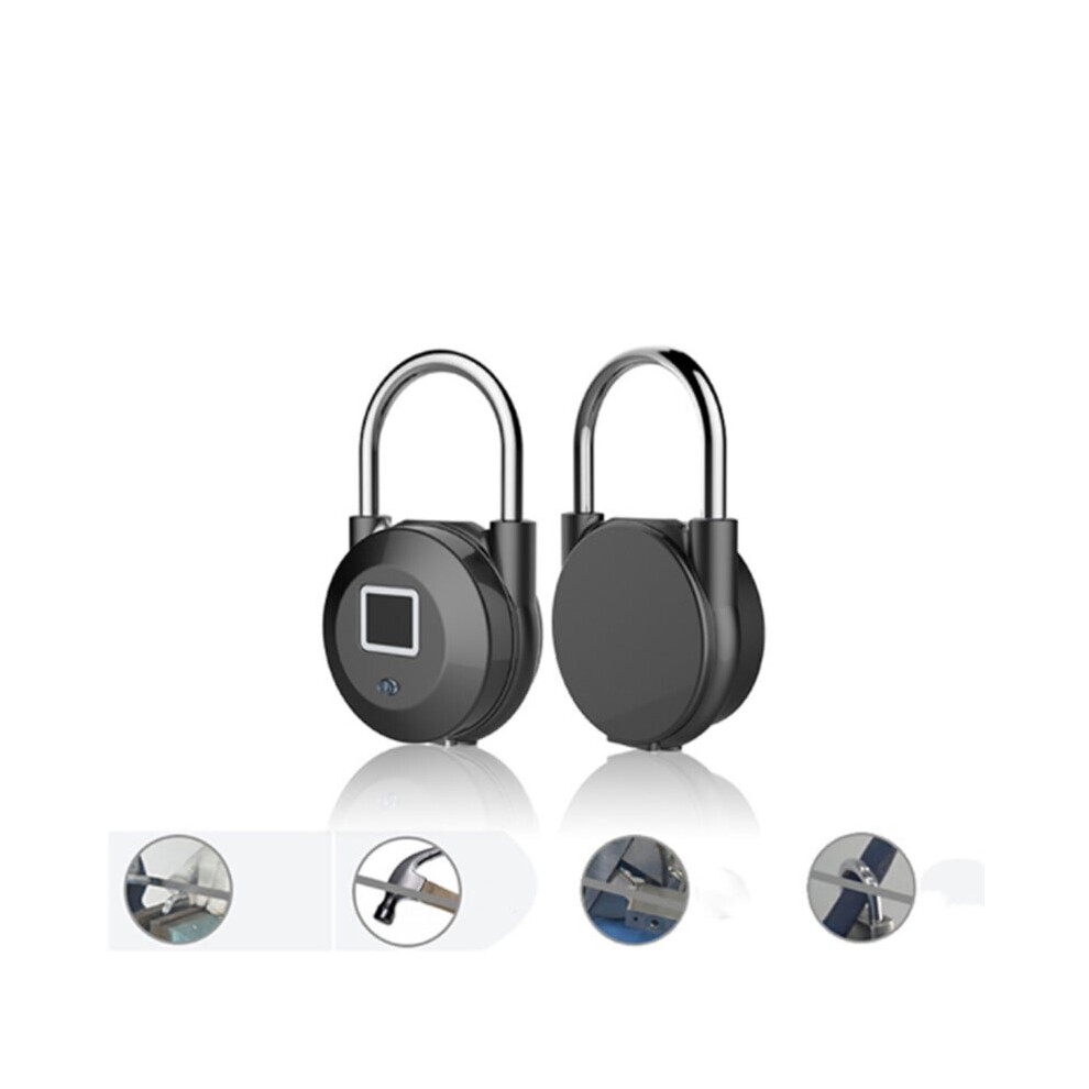 Smart Fingerprint Door Lock Padlock USB Charging Keyless Anti Theft Travel Luggage Drawer Safety Escape Room 0.5 Second Unlock IP65 Waterproof