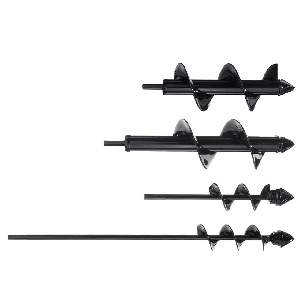 (4x45cm) Upgrade Hard Alloy Head Spiral Auger Drill Bit 4x22/4x45/8x25/8x30cm Non-Slip Flower Bulb Auger Rust Proof Planter Hole Digger Bit for Hex Drive Drill