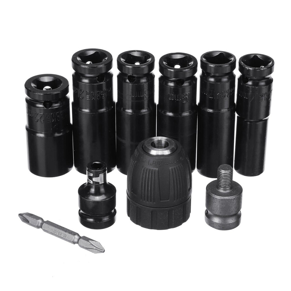 12Pcs Socket Adapter Reducer Drill Bits Set Electric Spanner Accessories For Impact Driver 3654659277374