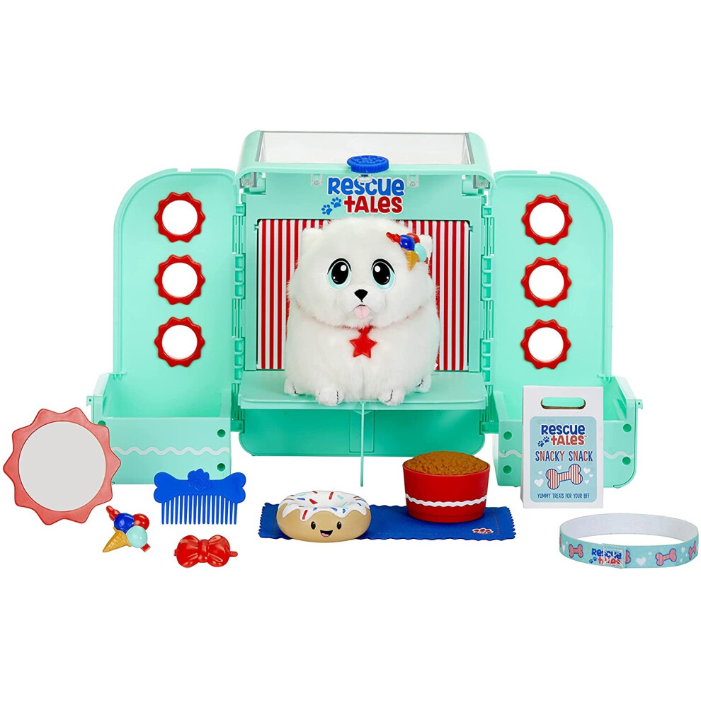 Little Tikes Rescue Tale Groom 'n Go Pet Backpack - with Plush Pomeranian Pet Dog - Kid-Sized Travel Bag & Playset - Includes Grooming Supplies,