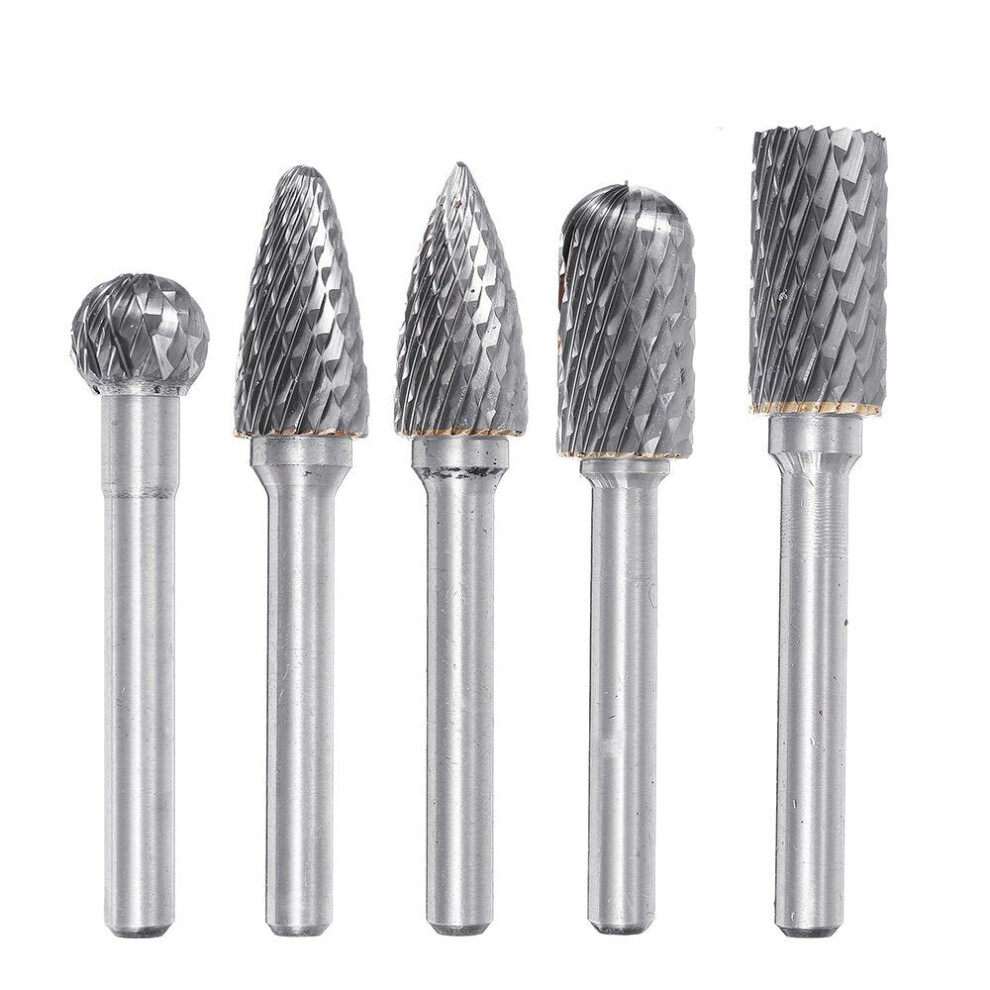 5Pcs 6X12mm Double Lines Rotary File Burr Tungsten Carbide Rotary Cutter Files For Rotary Drill 3654659380166
