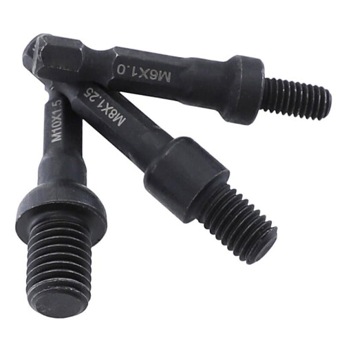 (STY M6x1.0) Self-Tapping Socket Adapter for 6mm/8mm/10mm Insert Nuts or Hanger Bolt Power Drill Tools 1/4 Inch Hex Shank 2