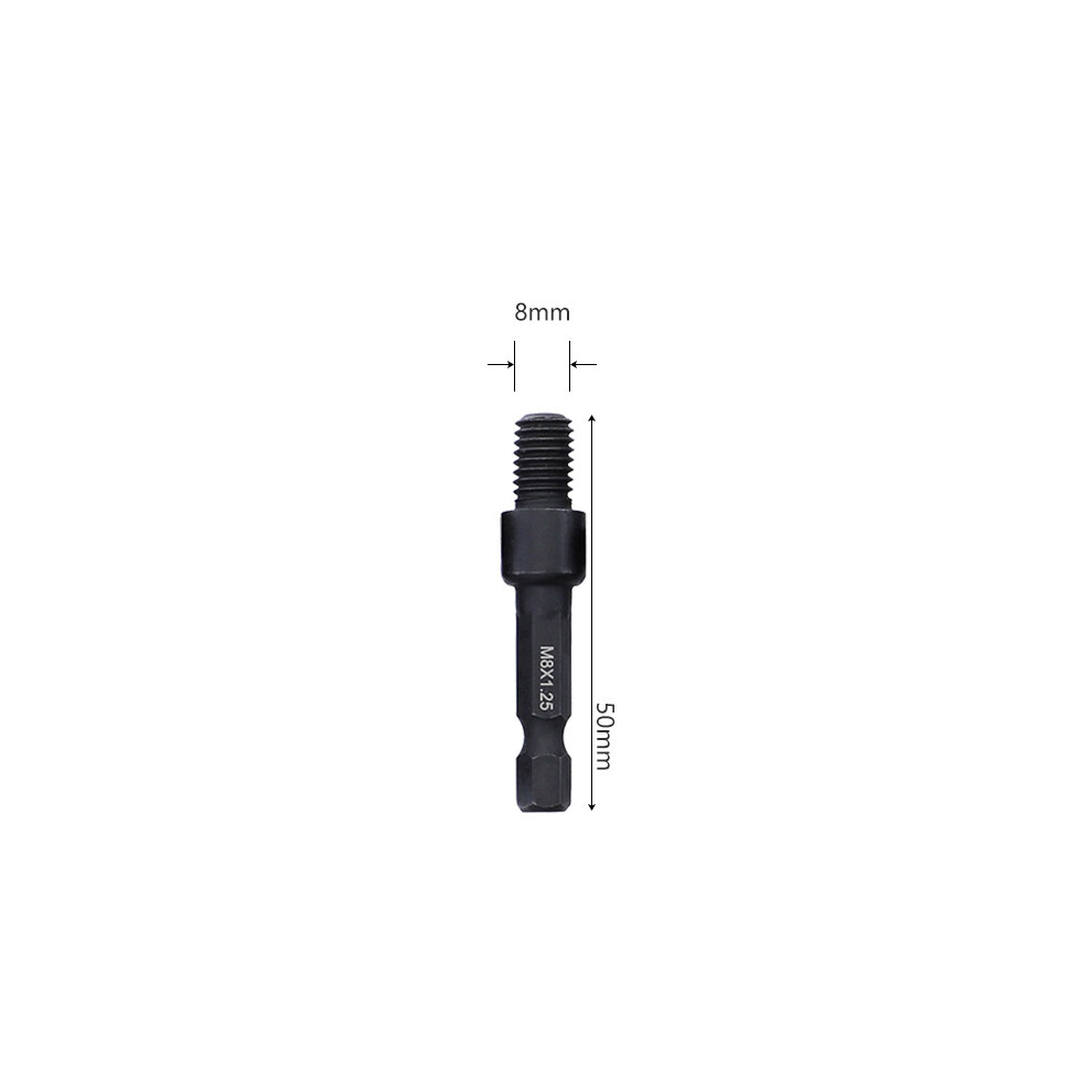 (NWY M8x1.25) Self-Tapping Socket Adapter for 6mm/8mm/10mm Insert Nuts or Hanger Bolt Power Drill Tools 1/4 Inch Hex Shank