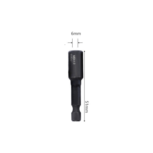 (STY M6x1.0) Self-Tapping Socket Adapter for 6mm/8mm/10mm Insert Nuts or Hanger Bolt Power Drill Tools 1/4 Inch Hex Shank