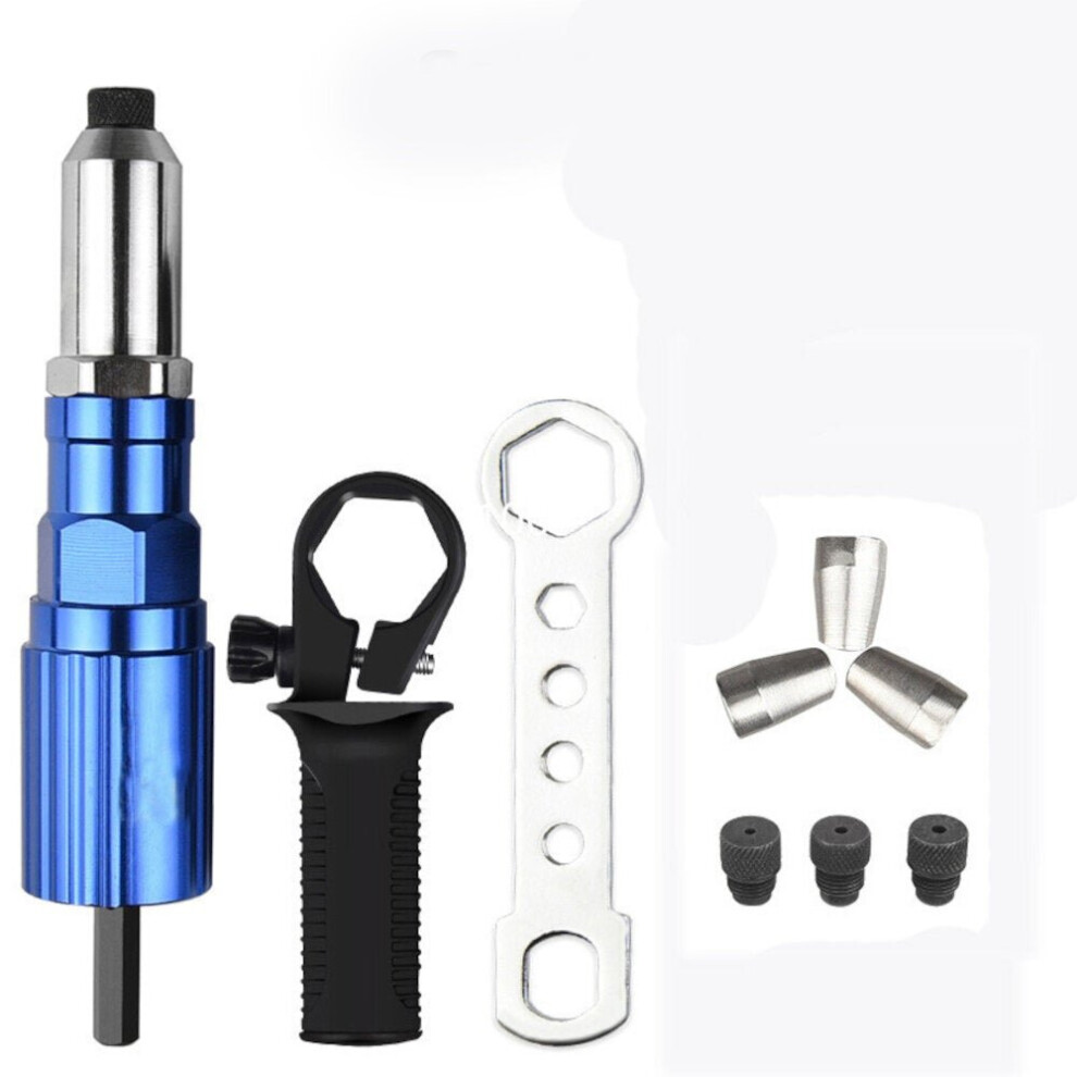(A: Rivet Nut Attachment) Upgrade Electric Rivet Nut Attachment Cordless Riveting Drill Adapter Riveting Tool 3654659431066