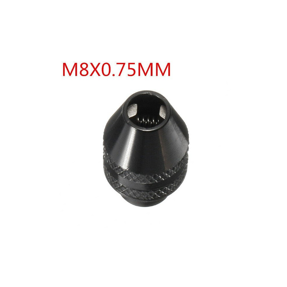 (2#: M8x0.75mm) 0.4-3.2mm Keyless Electric Drill Chuck Metric Mini Drill Collet for Rotary Tool