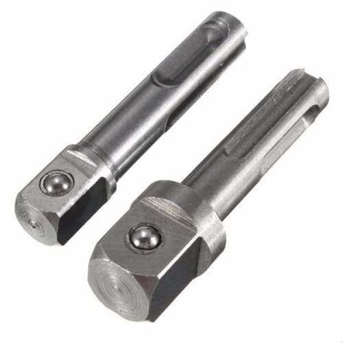 (3/8) 3/8 1/2 Inch SDS Socket Driver Adapter Drive Bit Power Drill Chuck Extension Adapter 2
