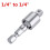 (1/4) 1/4 Inch Shank Socket Adapter Nut Driver Socket Impact Hex Shank Extension Drill Shank Adapter 1