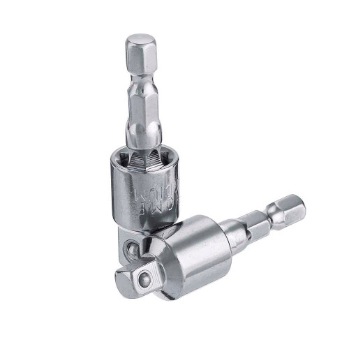 (1/4) 1/4 Inch Shank Socket Adapter Nut Driver Socket Impact Hex Shank Extension Drill Shank Adapter 1