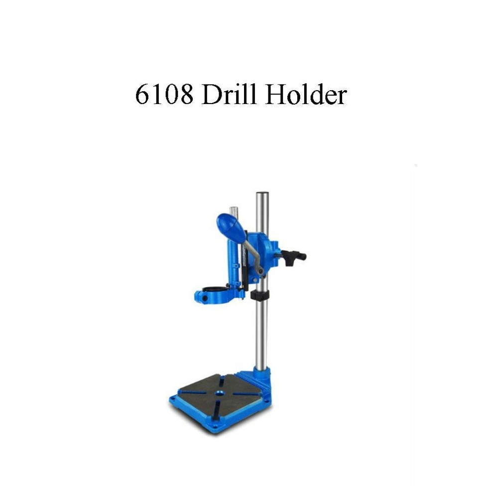 (Type D: 6108 Drill Holder) Electric Drill Bracket 400mm Single/Double Head Drilling Holder Grinder Rack Stand Clamp Bench Press Stand And Aluminum Fl