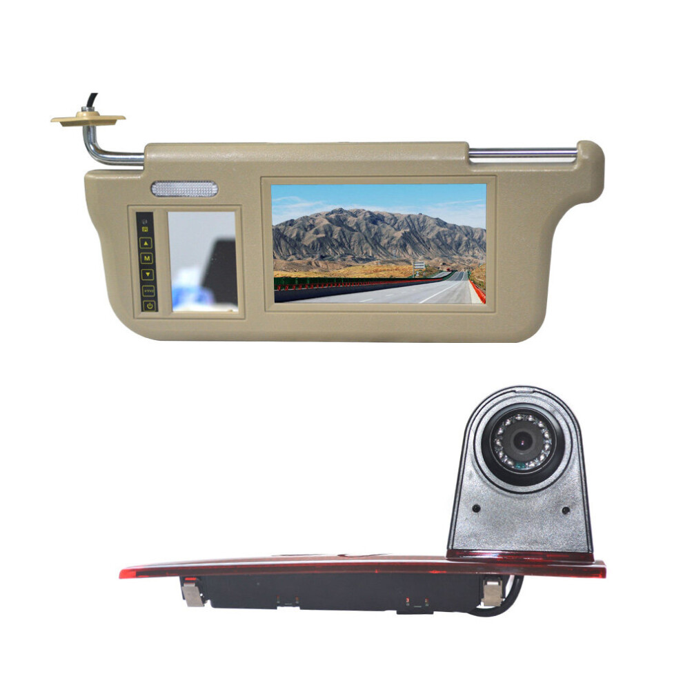 Driver Side Sun Visor Rear View Mirror Monitor & Reversing Camera For Ford Transit Custom 768477218532