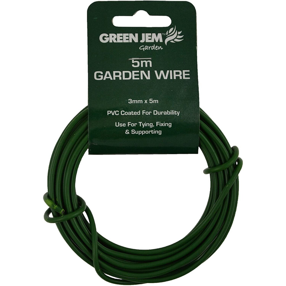 Green Jem Plastic Coated Garden Wire, 5 M 5034537022087