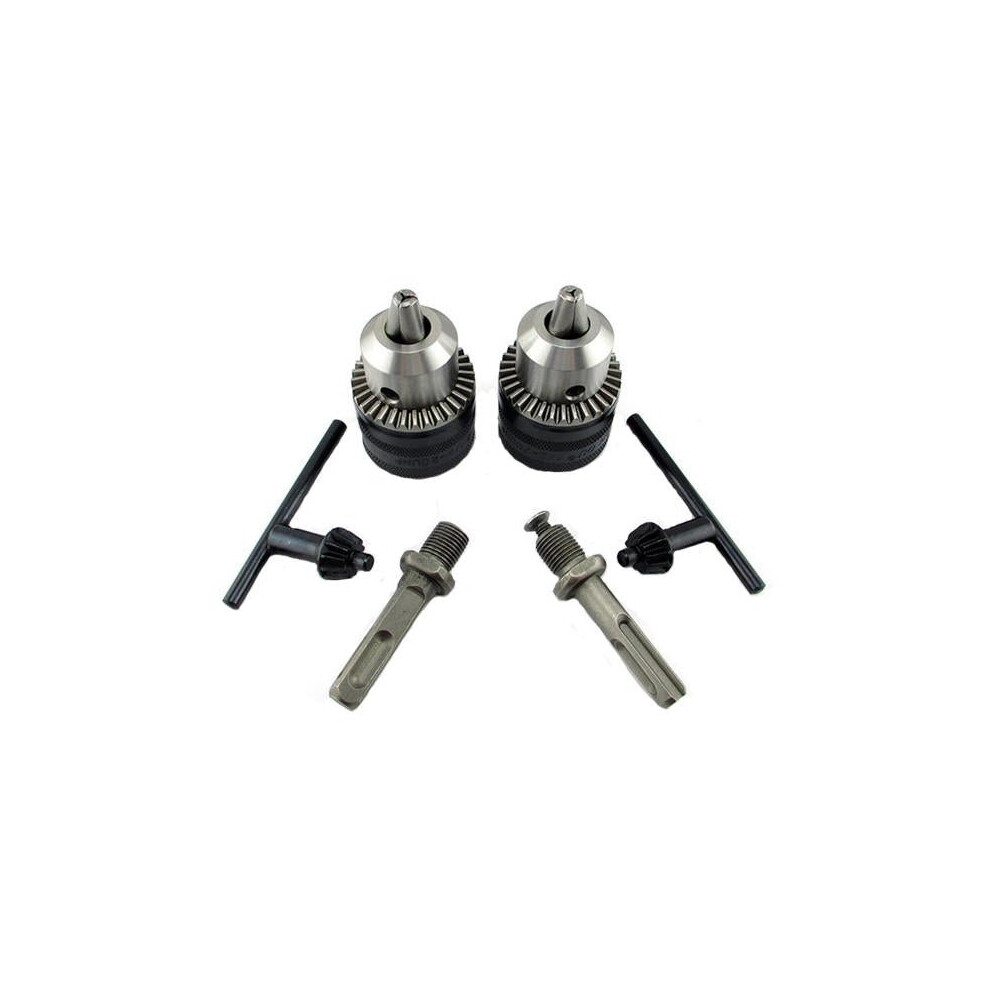 (#1: Square Shank) 1.5 To 13Mm Capacity Heavy Key Type Drill Chuck Adapter Conversion Hammer Drill Chuck 3654659272195