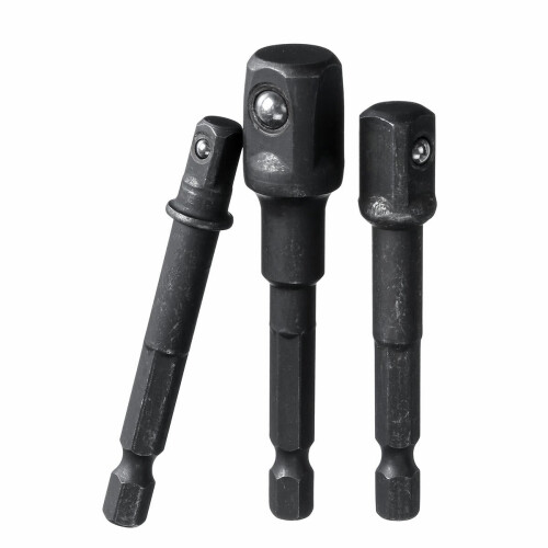 3pcs 65/73mm 1/4 Inch Socket Adapter Impact Hex Shank Drill Bit Power Extension Bar 2