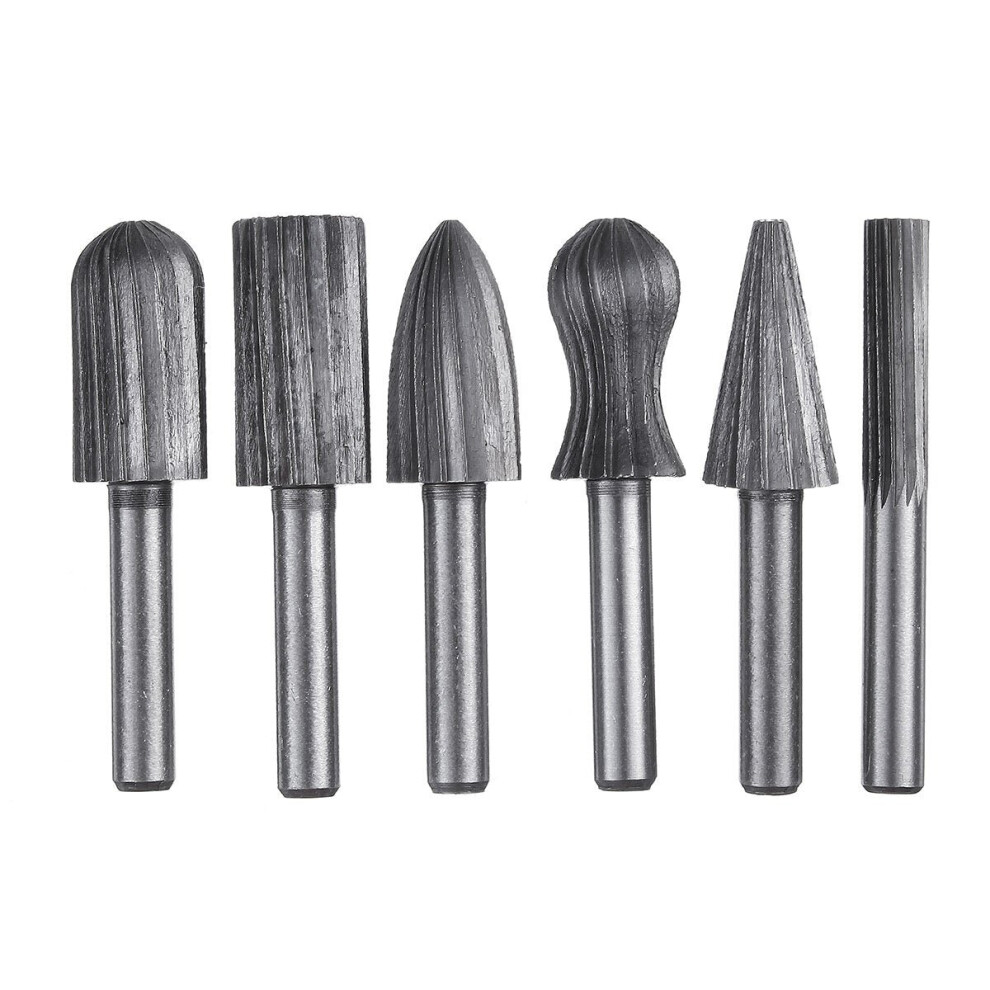 6Pcs 6Mm Shank Tungsten Steel Carbide Burrs For Rotary Drill Bit Die Grinder 3654659283658