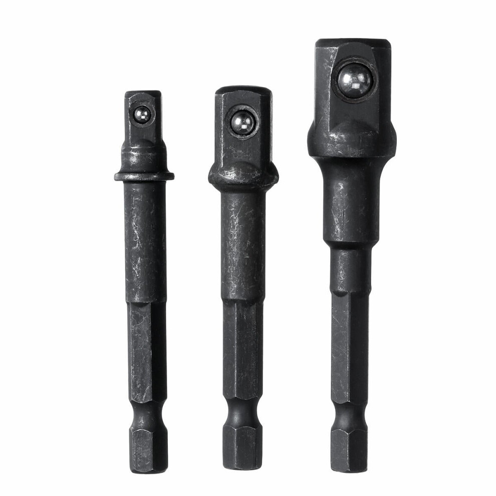 3Pcs 65/73Mm 1/4 Inch Socket Adapter Impact Hex Shank Drill Bit Power Extension Bar 3654659280893