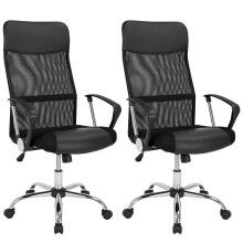 2X Stressless Office Chair Mesh and PU Leather Wheel Chair Black Best
