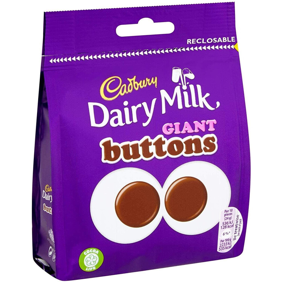 Cadbury Giant Buttons 95g (Box of 10)