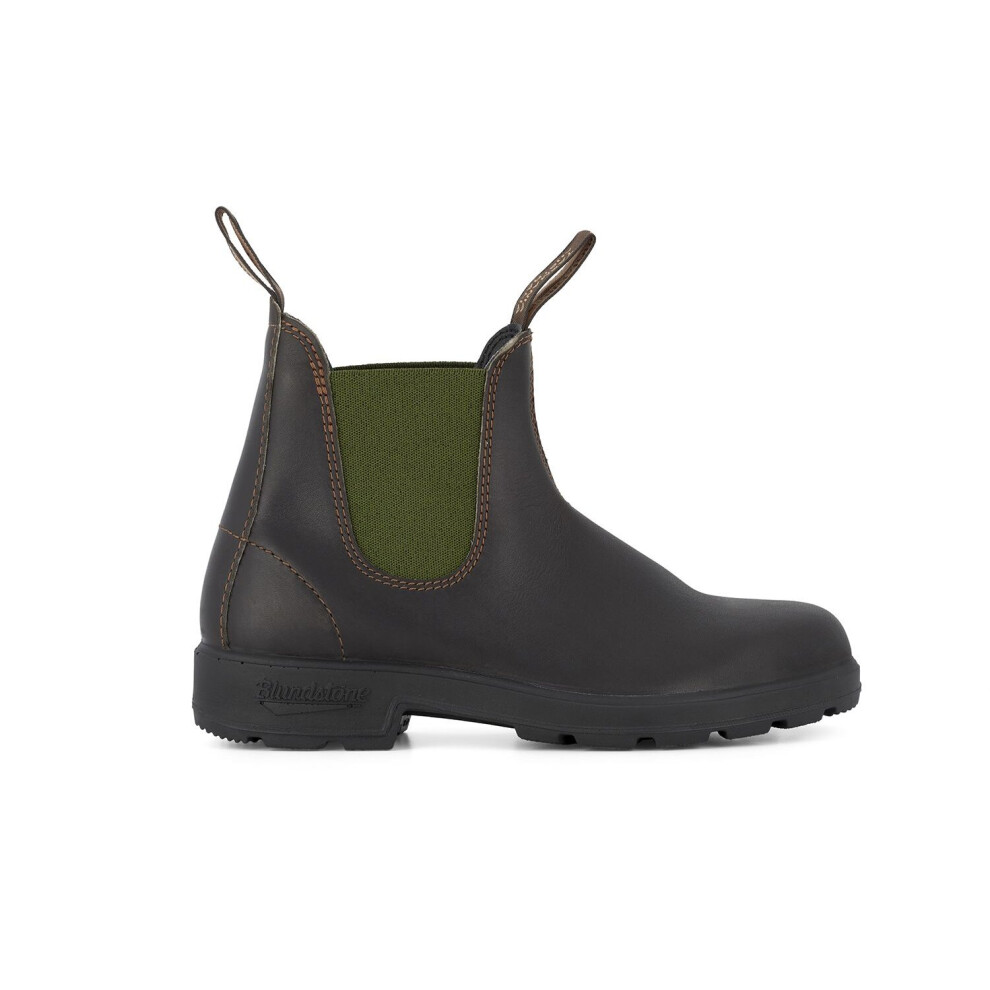 (5.5) Blundstone 519 Stout  Olive Leather Chelsea Boots