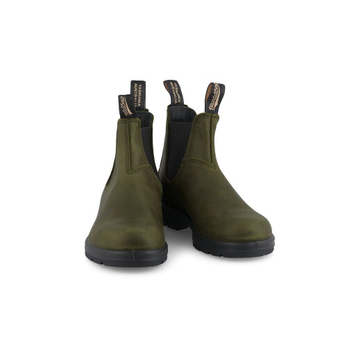 (6.5) Blundstone 2052 Green Leather Chelsea Boots 1