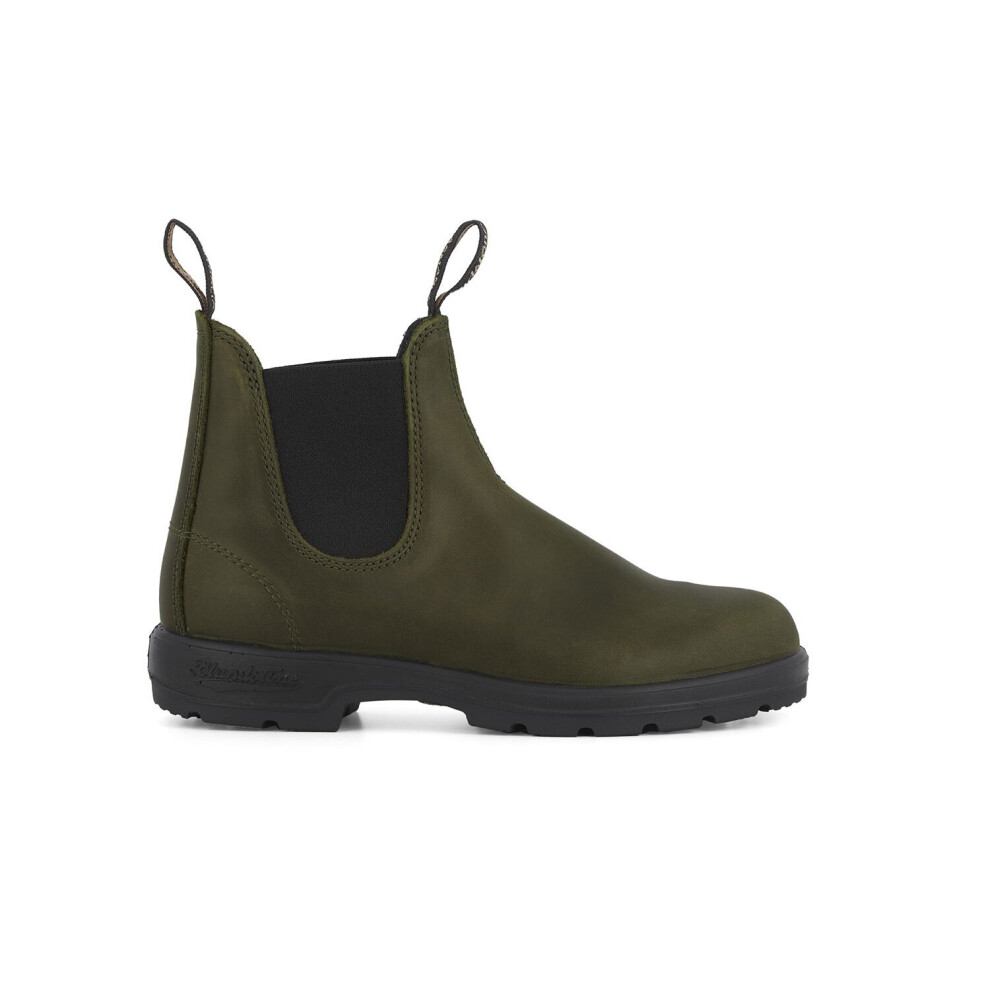(6) Blundstone 2052 Green Leather Chelsea Boots