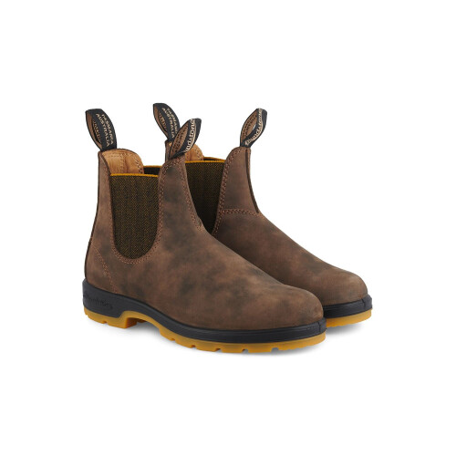 (3) Blundstone 1944 Brown Leather Chelsea Boots 1