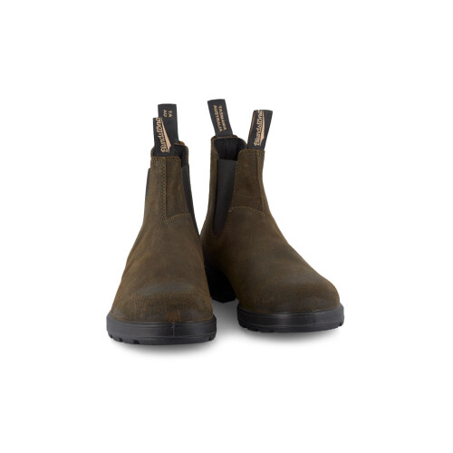 (9.5) Blundstone 1615 Dark Olive Suede Leather Boots 2