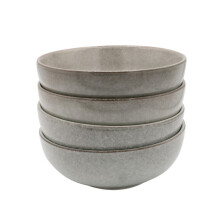 Cooks Professional Set of 4 Nordic Stoneware Cereal Bowls | Grey