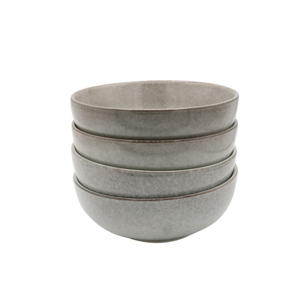 Cooks Professional Set Of 4 Nordic Stoneware Cereal Bowls | Grey