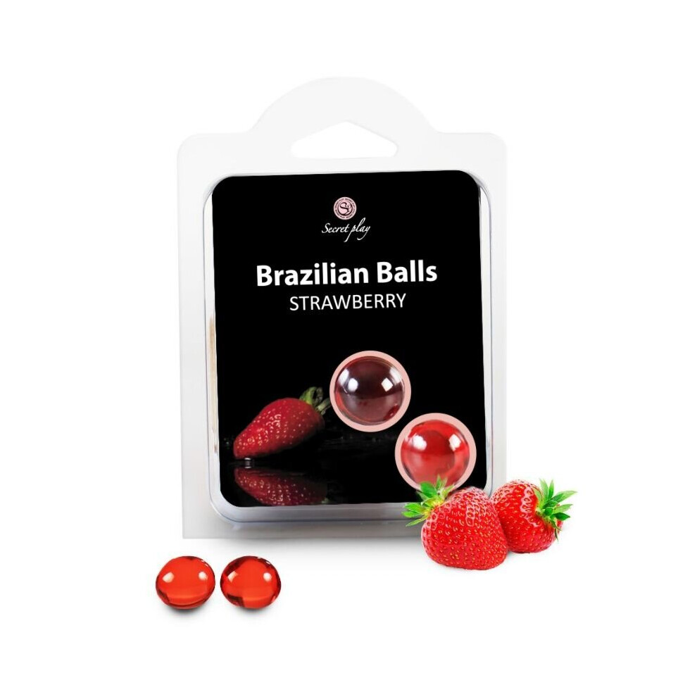 2 BRAZILIAN BALLS STRAWBERRY