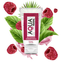 AQUA TRAVEL WILD RASPBERRY FLAVOUR WATERBASED LUBRICANT - 50 ML