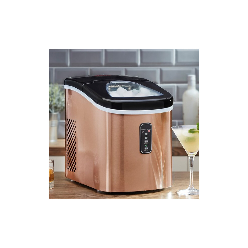 Cooks Professional Electric Ice Cube Maker Machine Portable Copper