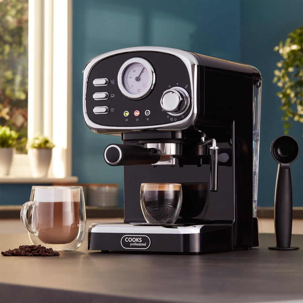 Coffee Machine Espresso Maker 15-Bar Frothing Wand Cooks Professional