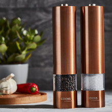 Cooks Professional Electric Salt & Pepper Mill Grinder Shaker Battery