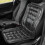 Komodo LEATHER CAR FRONT SEAT PAIR COVER BACK SUPPORT CUSHION COVERS  BLACK 3