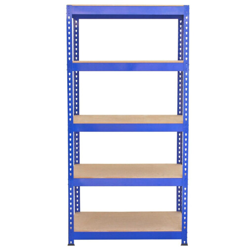 Monster Racking 3 x Blue Racking Unit 90cm 5 Tier & Workbench Garage Storage Warehouse Shelving 1