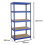 Monster Racking 3 x Blue Racking Unit 90cm 5 Tier & Workbench Garage Storage Warehouse Shelving 4