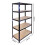 Monster Racking 3 x Black Racking Unit 90cm 5 Tier & Workbench Garage Storage Warehouse Shelving 3