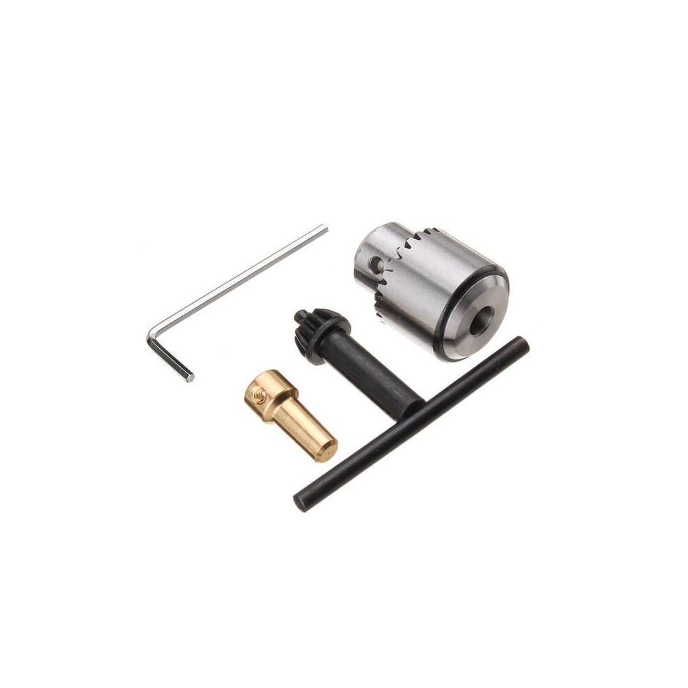 0.3-4mm Micro Motor Drill Chuck Clamp With Key and 1/8 Inch Shaft Connecting Rod