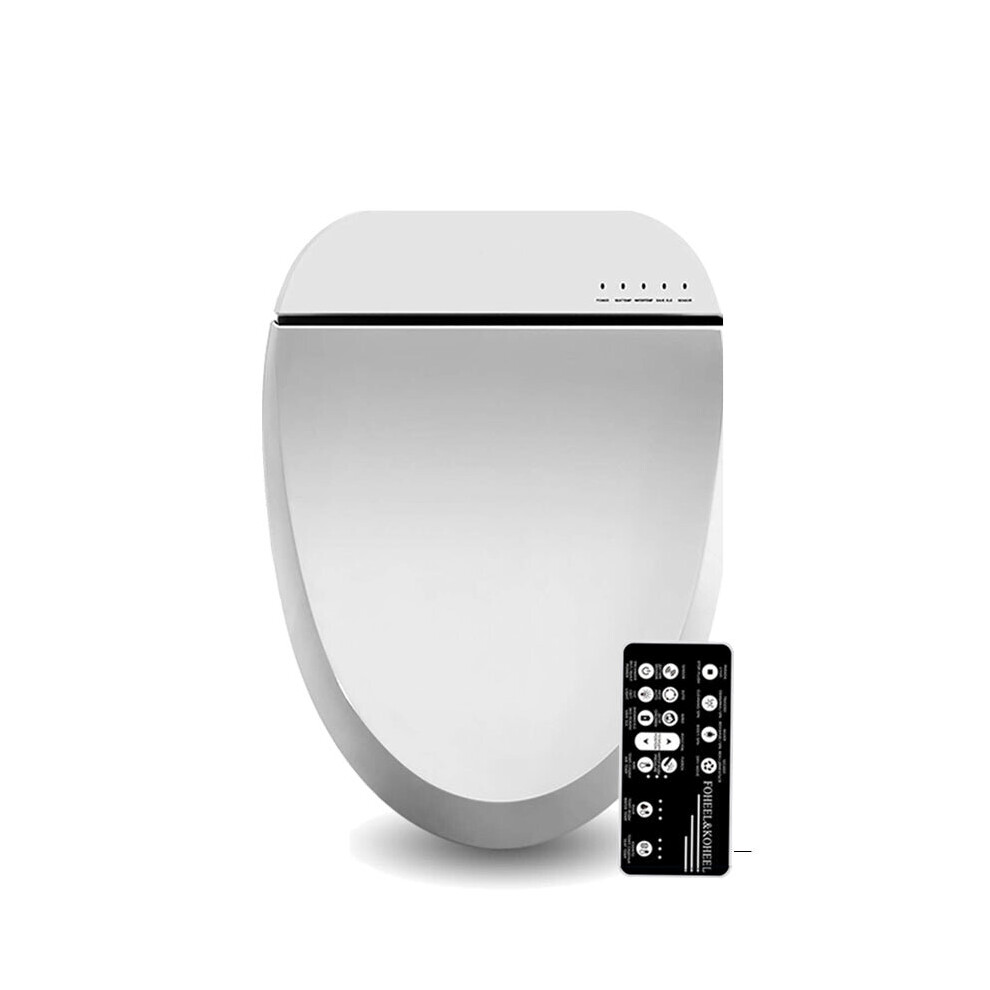 (White, 110V) Smart Electronic Bidet Toilet Seat Cover with Remote Control
