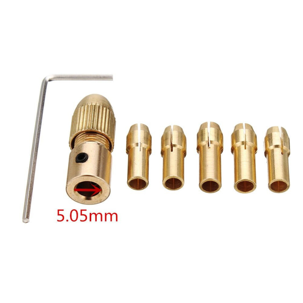 (5.05mm) 8pcs 0.5-3mm Small Electric Drill Bit Collet Twist Drill Chuck Tool for 3.17/5.05mm Shank