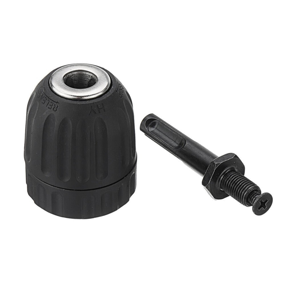 0.8-10Mm Keyless Drill Chuck With Round Shank Adapter Converter 3654659285966